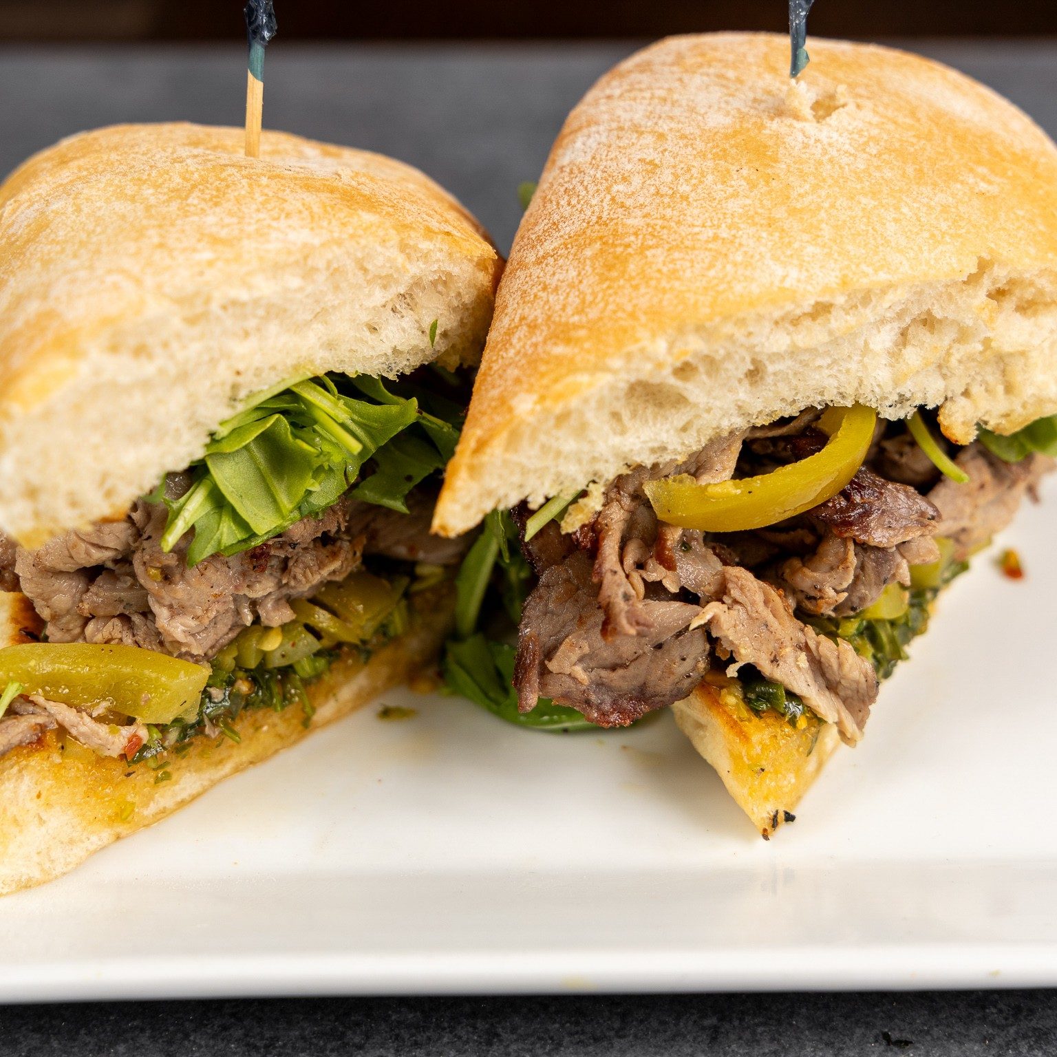 Tri Tip Steak Sandwich.