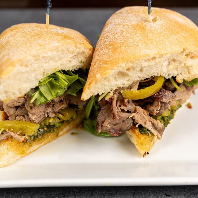 Tri Tip Steak Sandwich.